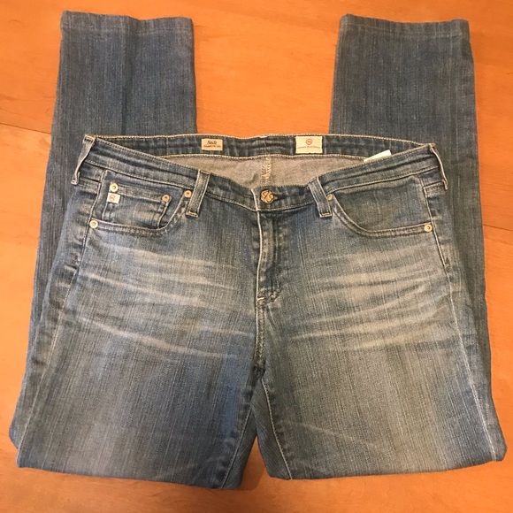 Ag Adriano Goldschmied Jeans Ag Light Wash Straight Leg Cigarette